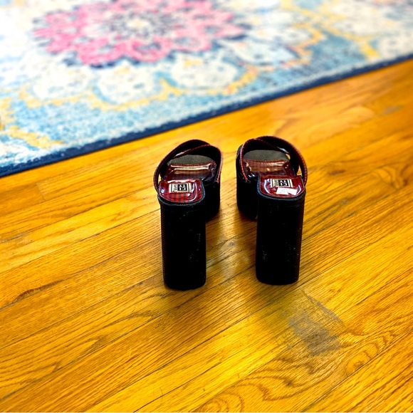 VINTAGE City Snappers platform slip on 90s chunky heels - Picture 3 of 3